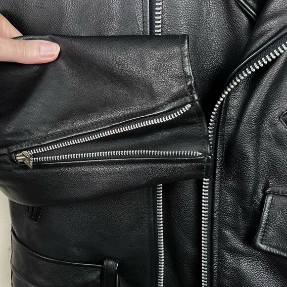 Ladies Leather Moto Jacket Open Road Sz 38 Motorcycle Zip Out Liner Insulated - Picture 7 of 10
